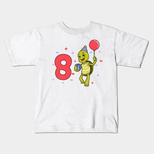 I am 8 with turtle - kids birthday 8 years old Kids T-Shirt